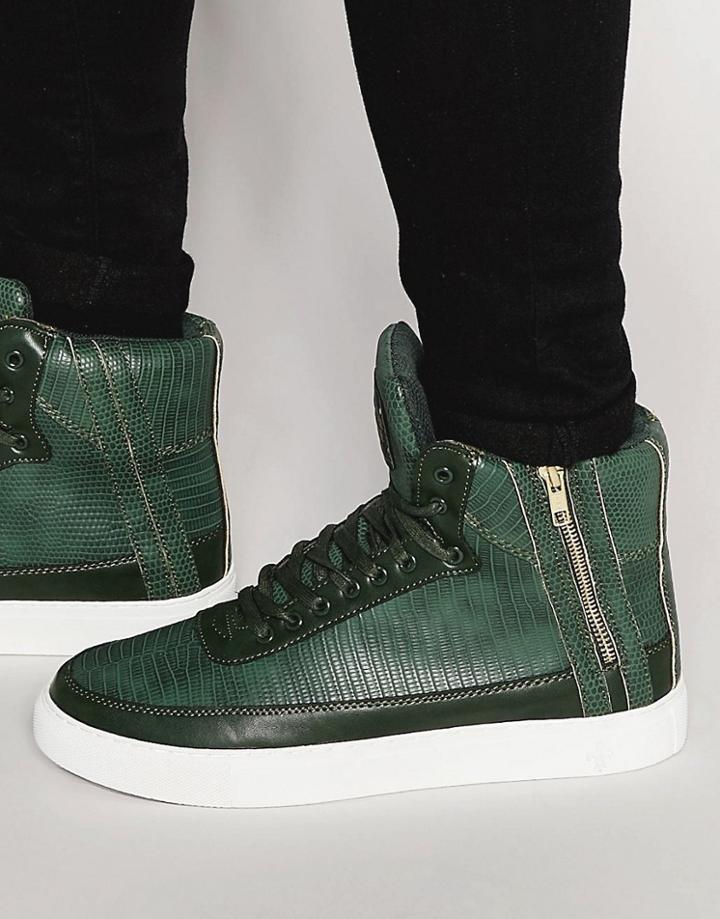 Criminal Damage Catana High Top Trainers - Green