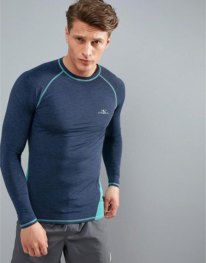 O'neill Active Slim Fit Long Sleeve T-shirt In Blue - Blue