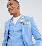 Asos Design Tall Super Skinny Suit Jacket In Provence Blue - Blue