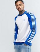 Adidas Originals Superstar Crewneck Sweatshirt In Blue Bk5821 - Blue