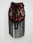 Asos Velvet Paisley Embroidered Duffle Bag - Multi