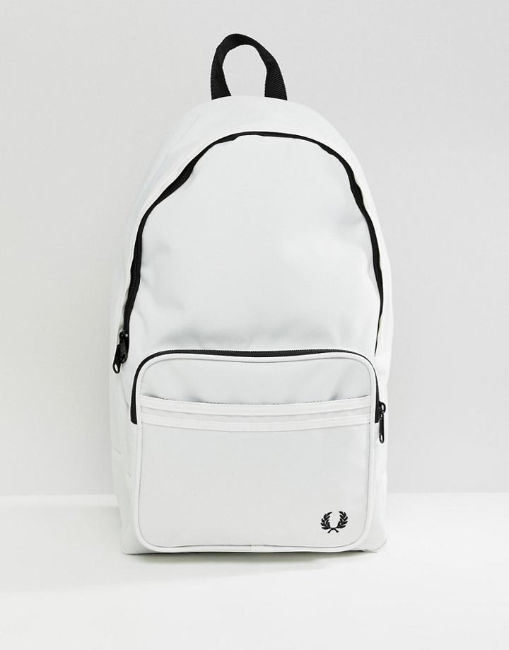 Fred Perry Twin Tipped Backpack In White - White