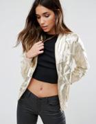 Vila Sateen Bomber - Cream