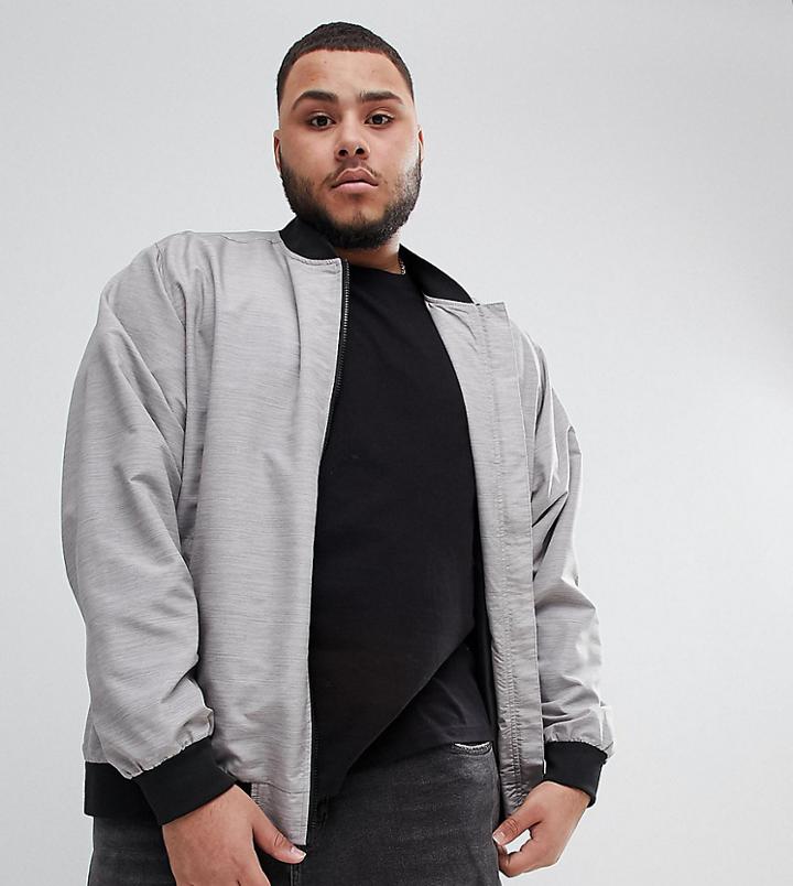 Duke Plus Bomber In Gray - Gray