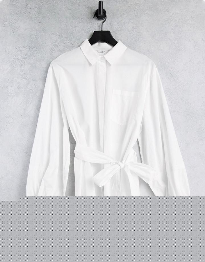 Envii Calathea Oversized Shirt In Brown-white