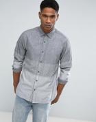 Tommy Hilfiger Denim Shirt Ombre Stripe Regular Fit In Gray - Gray