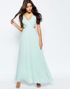 Asos Side Cut Out Maxi Dress - Tang Orange