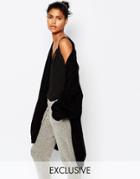 Micha Lounge Oversized Bell Sleeve Cardigan - Black