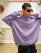 Jaded London Oversized Garment Dyed Sweatshirt In Purple