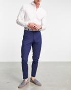 Asos Design Summer Wedding Range Super Skinny Suit Pants In Navy