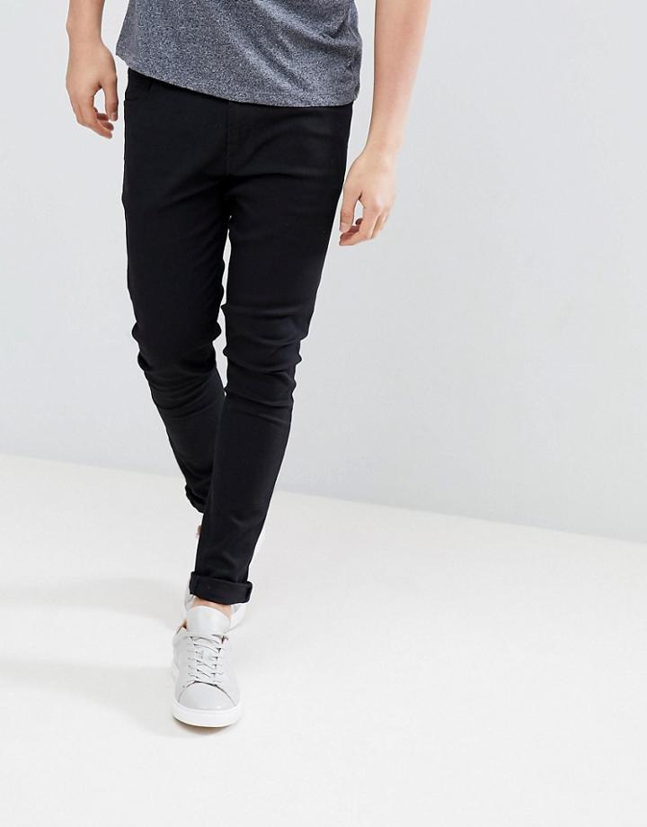 Ldn Dnm Spray On Jeans In Black - Black