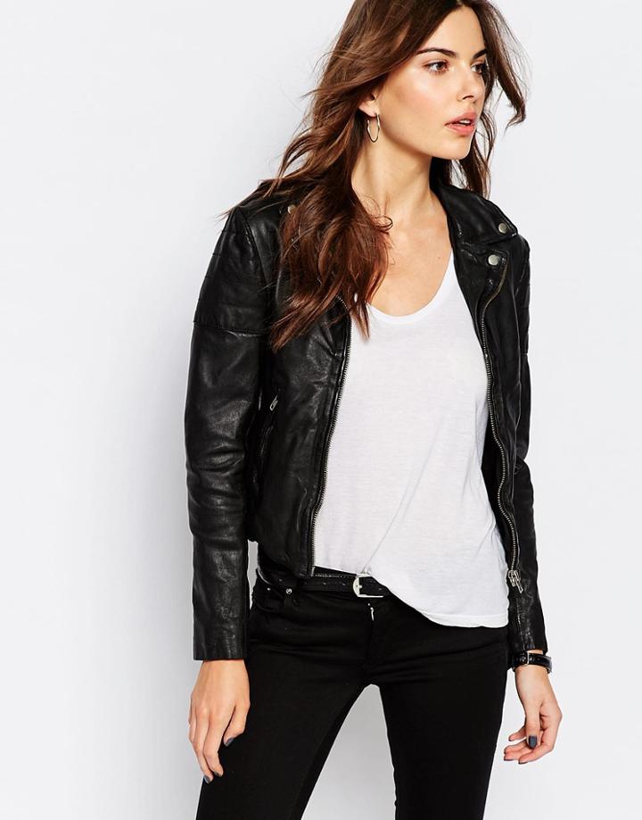 Muubaa Presley Centralised Biker Jacket - Black