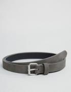 Asos Super Skinny Belt In Gray Faux Leather - Gray
