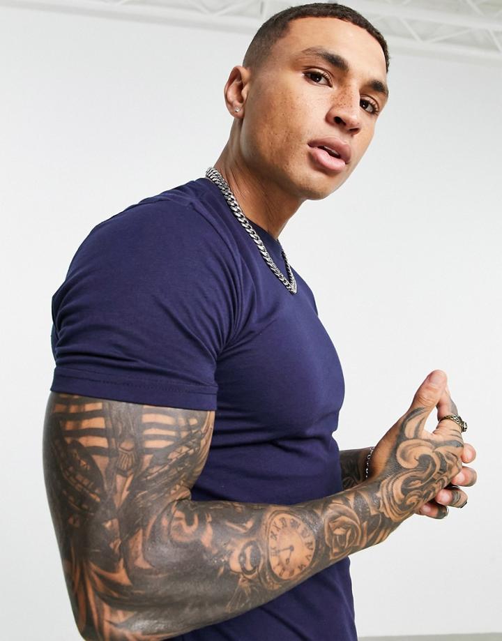 Le Breve Muscle Fit T-shirt In Navy