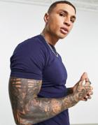 Le Breve Muscle Fit T-shirt In Navy