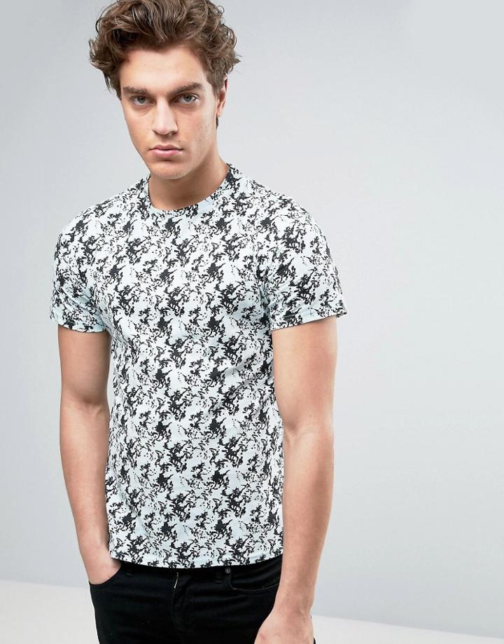 Another Influence Printed T-shirt - Blue