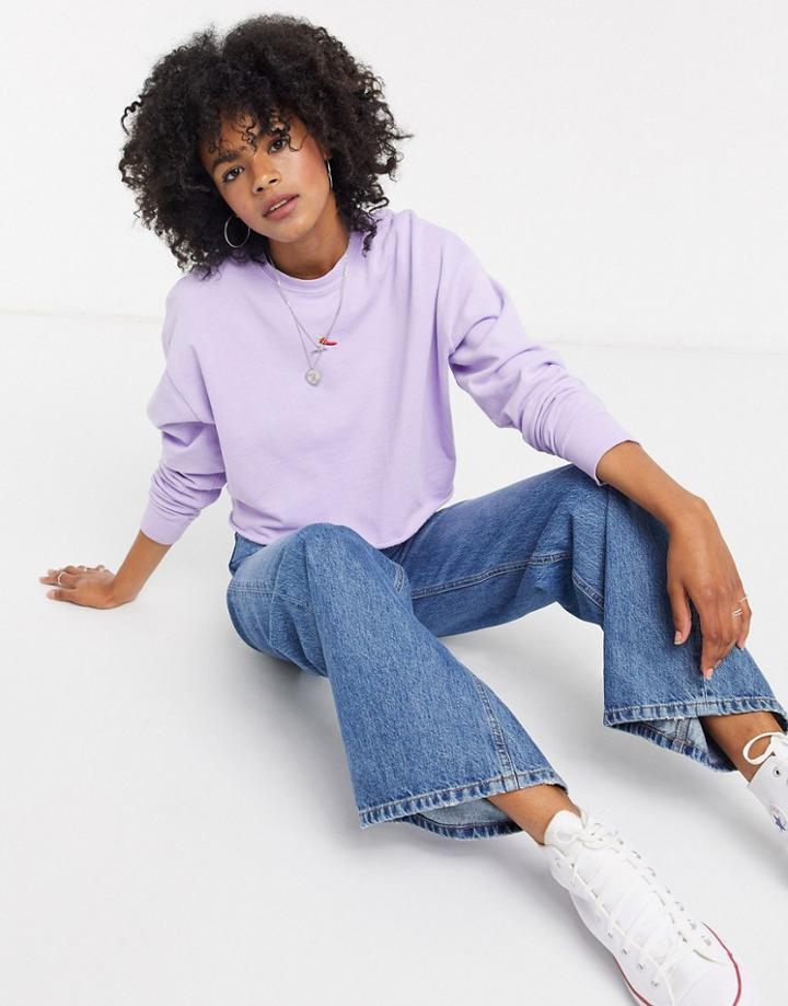 Topshop Chilli Pepper Sweatshirt In Purple