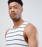 Selected Homme Tall Tank With Stripe - Navy
