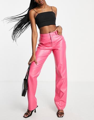 Envii Pu Pants In Magenta-blues