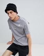 Kappa T-shirt With Sleeve Taping In Gray - Gray