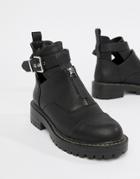 Blink Flat Ankle Boots - Black