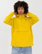 Adidas Originals Overhead Windbreaker Jacket With Trefoil Logo In Yellow - Yellow