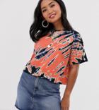 Asos Design Petite T-shirt In Tie Dye - Multi