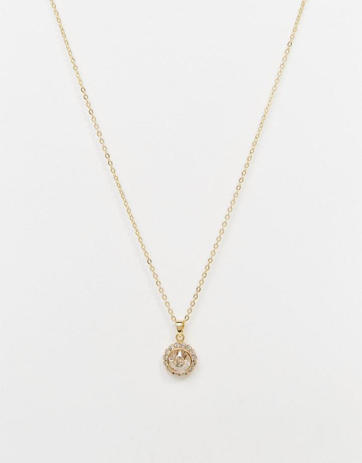 Ted Baker Gold Crystal Sela Pendant Necklace