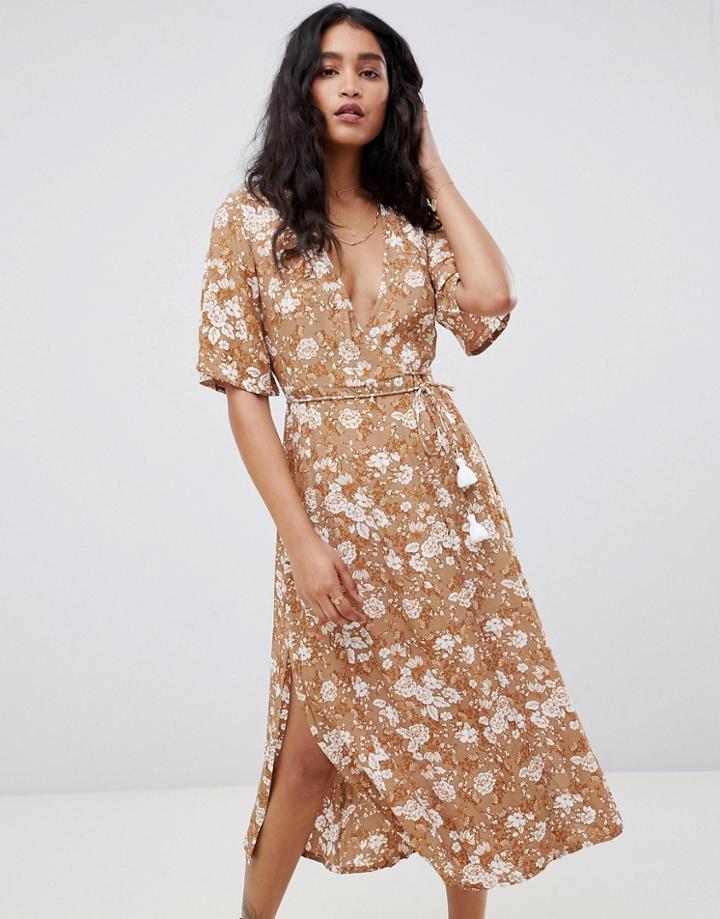 Faithfull Rivera Midi Dress - Brown