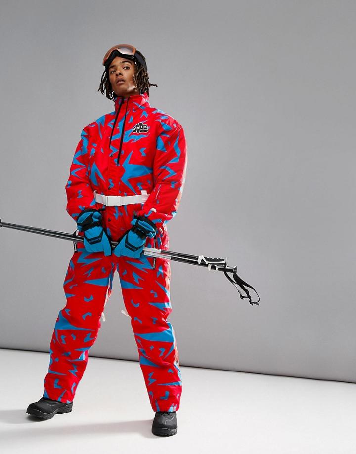 Oosc Starman Ski Suit In Pink - Pink