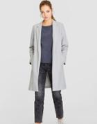 Stradivarius Knit Coat In Gray-grey