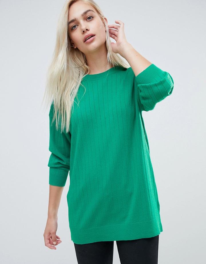 Asos Design Oversize Sweater In Fine Knit