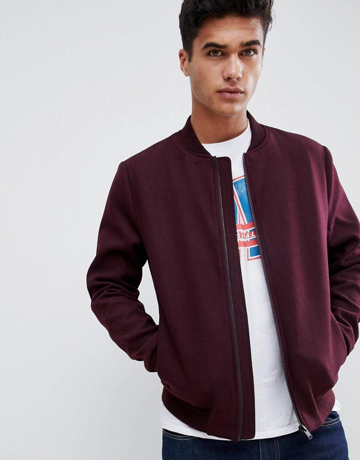 Selected Homme Bomber Jacket - Red
