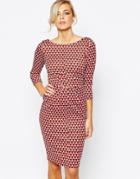 Closet Pencil Dress In Geo Print - Multi Print