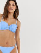 Dorina Fiji Bandeau Bikini Top In Chambray Blue