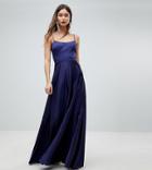 Asos Tall Square Neck Cami Maxi Dress - Navy
