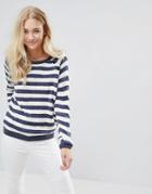 Blend She Sun Pu Striped Sweater - Pink