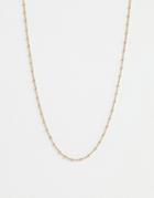 Asos Design Necklace In Dot Dash Chain In Gold Tone