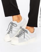 Adidas Originals Gray Suede Superstar Sneakers - Gray