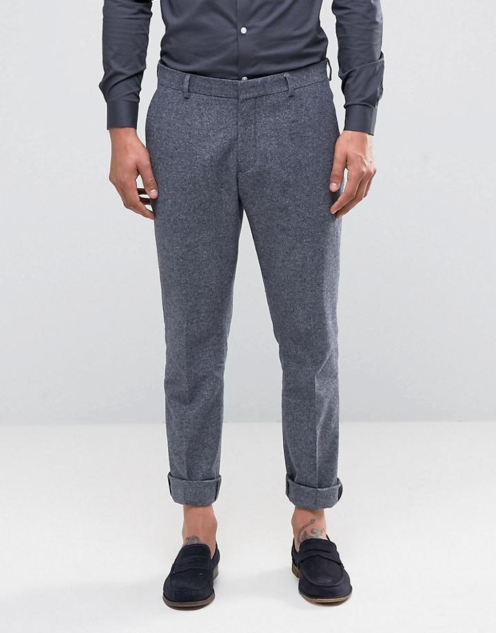 Selected Homme Slim Smart Pant In Wool Mix - Gray