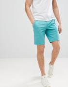 Ted Baker Slim Chino Shorts In Aqua - Green