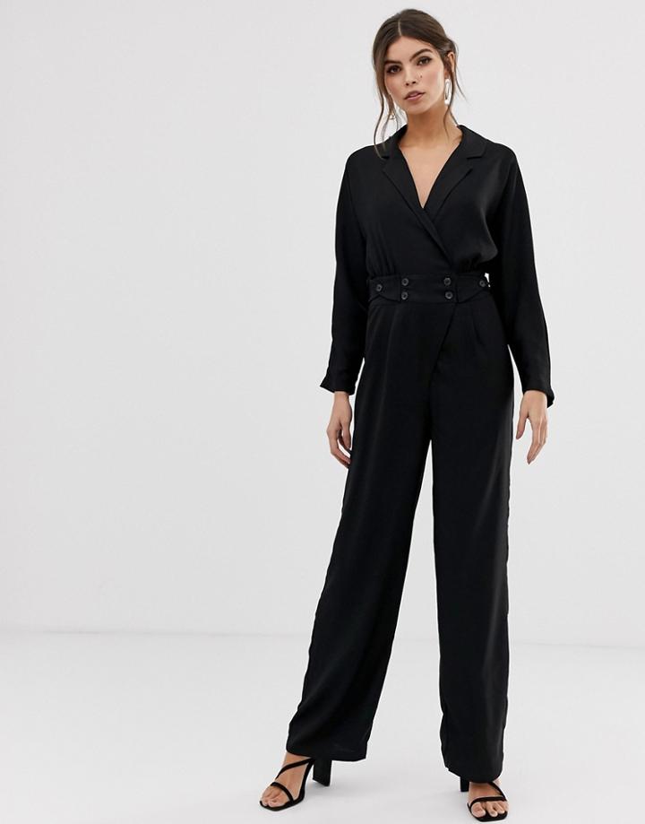 Y.a.s Jumpsuit With Button Waist-black
