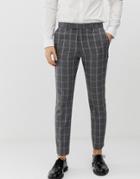 River Island Skinny Smart Pants In Charcoal Gray - Gray