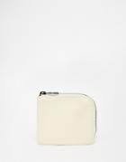Asos Zip Around Wallet In Stone Faux Leather - Stone
