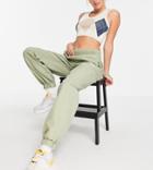 Collusion Unisex Sweatpants Double Waistband-green