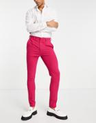 Asos Design Super Skinny Suit Pants In Electric Pink