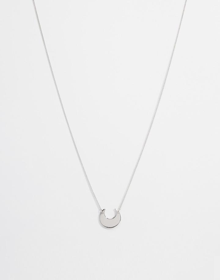 Weekday Lobe Pendant Necklace - Silver