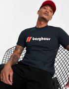 Berghaus Heritage Front Logo T-shirt In Black