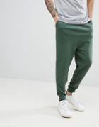 Asos Design Drop Crotch Joggers In Washed Green - Green