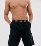 Asos Design Lounge Short In Black With Branded Waistband